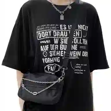 兰宝梵 耐克高街运动相机包猪鼻子链条 金属 包周边 装饰链 男女同款情侣款 白色