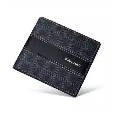 WilliamPOLO Vintage Print Slim Wallet Black