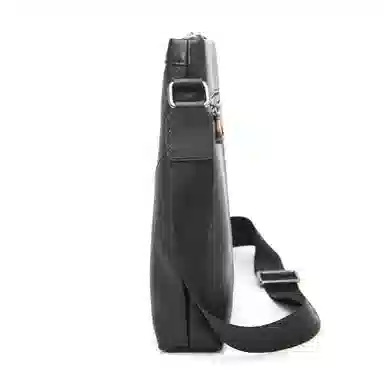 老人头 经典百搭休闲 牛皮 单肩包 男款 黑色