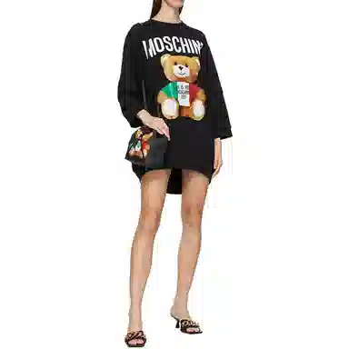 Moschino Teddy Bear Bucket Bag Black