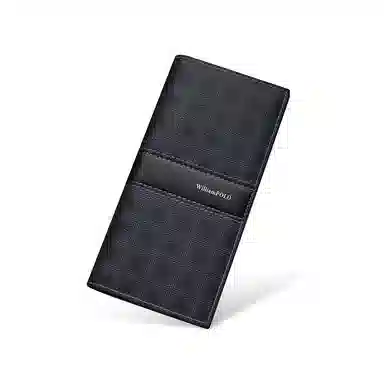WilliamPOLO Vintage Print Slim Wallet Black