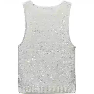 ZARA Sleeveless Knit Top Grey