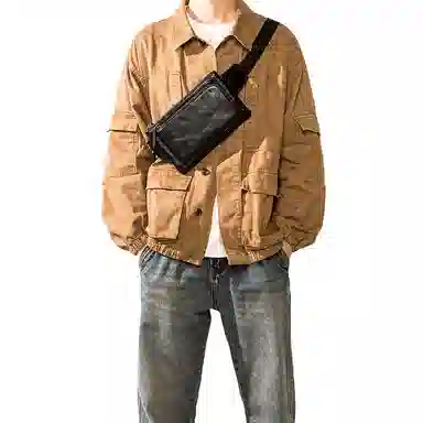 Houbu Original Design Medium Crossbody Bag Black