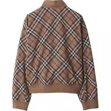 Burberry Check Wool Blend Harrington Jacket