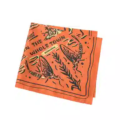 滚烫时光 纯棉西部牛仔印花复古小众阿美咔叽方巾 头巾 男女同款情侣款