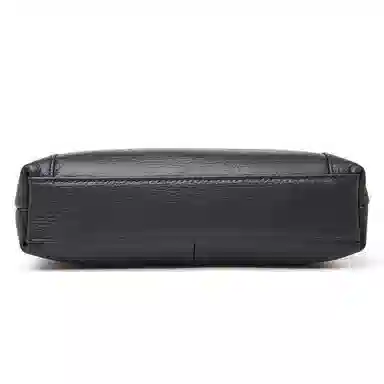 老人头 时尚通勤经典百搭 头层牛皮 单肩包斜跨包日字小方包 男款 黑色