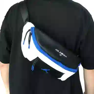Jordan Crossbody Waist Bag Black White Blue