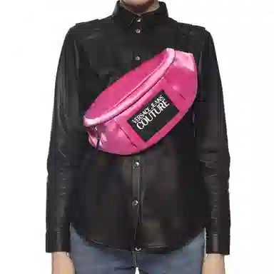 Versace Jeans Couture Logo Zip Crossbody Bag Pink