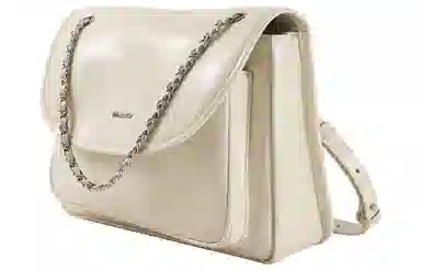 妙迪 高级感 牛皮 单肩包 常规 女款 白色
