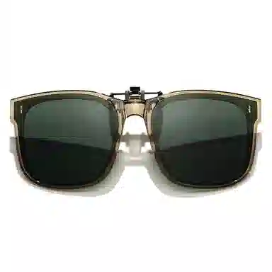 沙乐华 近视镜折叠墨镜夹片可上翻超轻偏光眼睛开车专用防紫外线 方形 太阳眼镜 男女同款情侣款