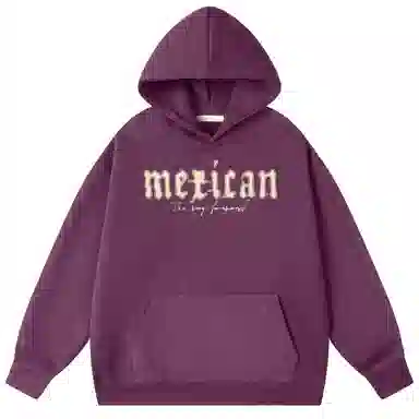 稻草人 美式复古做旧报纸玫瑰花卉字母涂鸦印花宽松休闲重磅外套舒适亲肤百搭打底连帽套头长袖卫衣 男女同款