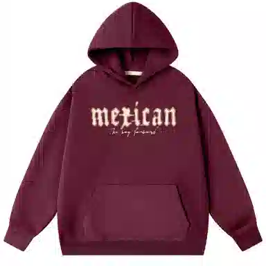 稻草人 美式复古做旧报纸玫瑰花卉字母涂鸦印花宽松休闲重磅外套舒适亲肤百搭打底连帽套头长袖卫衣 男女同款