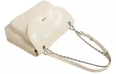 妙迪 高级感 牛皮 单肩包 常规 女款 白色