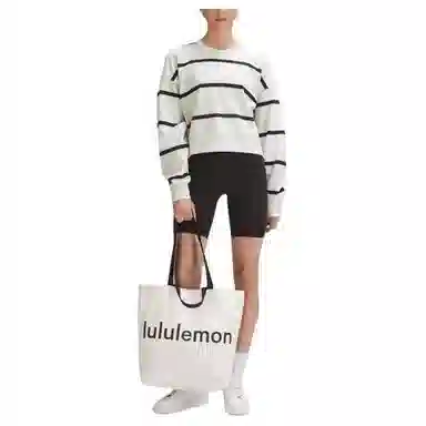 lululemon Canvas Tote Bag White/Black