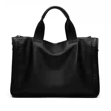 Laorentou Black Leather Briefcase