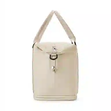 真维斯 时尚大容量多功能百搭高颜值短途旅游出差收纳可扩容 织物 旅行包健身包单肩包手提斜挎包 大号 男女同款 米色/米白