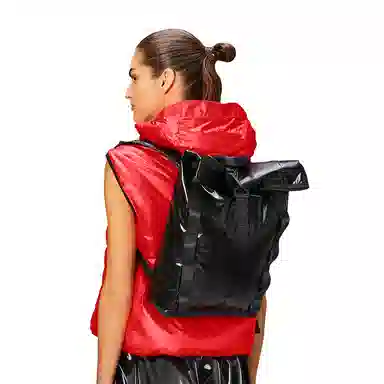 Rains Sibu Rolltop Rucksack Mini Black/Light Aqua