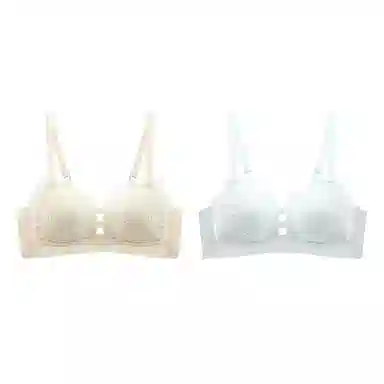 浪莎 薄款透气胸聚拢收副乳防下垂无钢圈蕾丝文胸