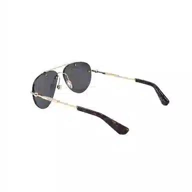 Burberry Metal Logo Aviator Sunglasses Gold