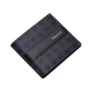 WilliamPOLO Vintage Print Slim Wallet Black