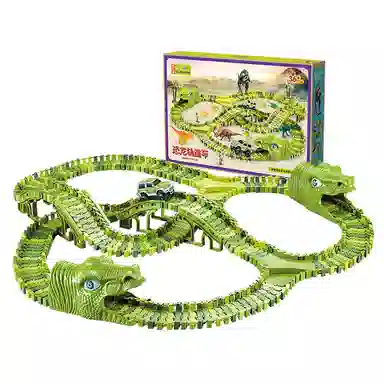 澳梦星 恐龙盘山轨道车小火车 闯关大冒险汽车隧道 早教益智玩具