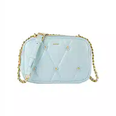 梦特娇 菱格小香风惊鸿 羊皮 法式优雅斜挎包 常规 女款 黑色/冰咖啡/芭蕾粉/冰川蓝/丁香紫/椰奶白