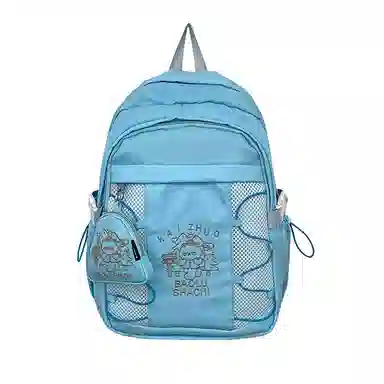 行途 百搭轻便休闲简约 尼龙 双肩包 女款 粉色/蓝色/黑色/紫色/米白色