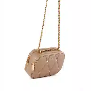 梦特娇 菱格小香风惊鸿 羊皮 法式优雅斜挎包 常规 女款 黑色/冰咖啡/芭蕾粉/冰川蓝/丁香紫/椰奶白