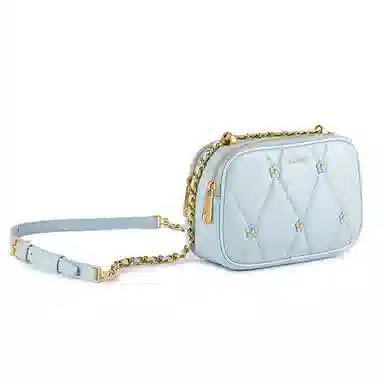 梦特娇 菱格小香风惊鸿 羊皮 法式优雅斜挎包 常规 女款 黑色/冰咖啡/芭蕾粉/冰川蓝/丁香紫/椰奶白