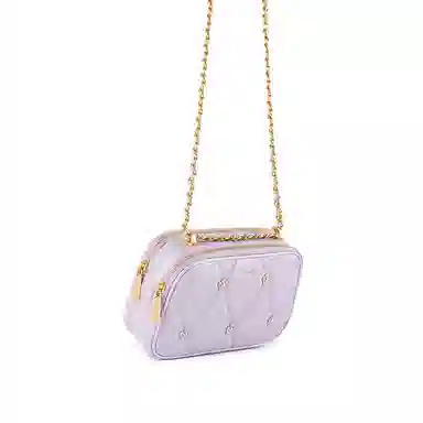 梦特娇 菱格小香风惊鸿 羊皮 法式优雅斜挎包 常规 女款 黑色/冰咖啡/芭蕾粉/冰川蓝/丁香紫/椰奶白