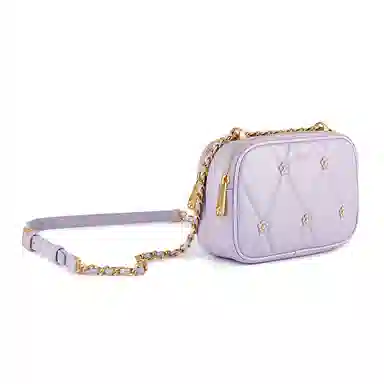 梦特娇 菱格小香风惊鸿 羊皮 法式优雅斜挎包 常规 女款 黑色/冰咖啡/芭蕾粉/冰川蓝/丁香紫/椰奶白