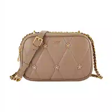 梦特娇 菱格小香风惊鸿 羊皮 法式优雅斜挎包 常规 女款 黑色/冰咖啡/芭蕾粉/冰川蓝/丁香紫/椰奶白