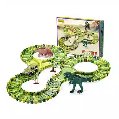 澳梦星 恐龙盘山轨道车小火车 闯关大冒险汽车隧道 早教益智玩具