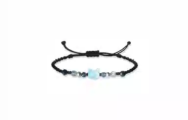 牧言 国潮复古新中式简约小众设计高级感 立体极光猫头编织绳手饰 合金 幻彩猫咪手链 男女同款情侣款