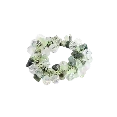 卡铂雅 绿色休闲 潮流设计港风气质复古镶钻极简高级感 发圈 女款