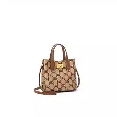 梦特娇 经典复古老花满印手提包 人造革 休闲单肩包斜挎包 常规 女款 曜石黑/月石灰/椰奶白/果壳棕/琥珀色