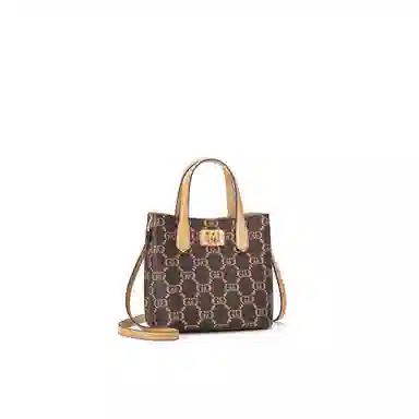 梦特娇 经典复古老花满印手提包 人造革 休闲单肩包斜挎包 常规 女款 曜石黑/月石灰/椰奶白/果壳棕/琥珀色