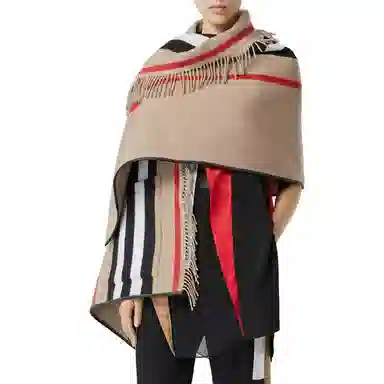 Burberry Wool Fringe Shawl