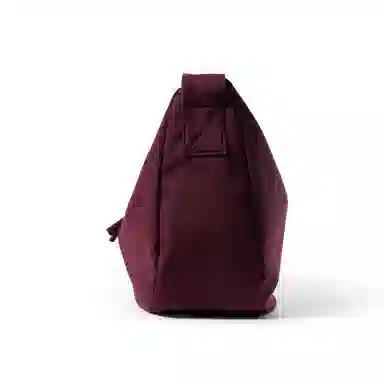 轻骑者 潮流大容量斜挎包女百搭初高中大学生党上课书包男款运动旅行休闲通勤轻便 织物 单肩包 男女同款情侣款 黑色/米白/酒红