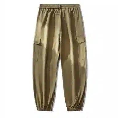 敦煌博物馆 美式复古纯色简约多口袋宽松束脚户外机能伞兵休闲工装裤 男女同款