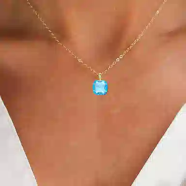 指尖瑰宝 热销多巴胺欧美大气奢华日常搭配 水晶锆石 吊坠 女款