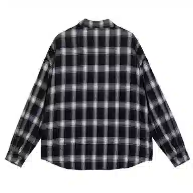 佐贝卡 格子字母刺绣长袖衬衫 女款