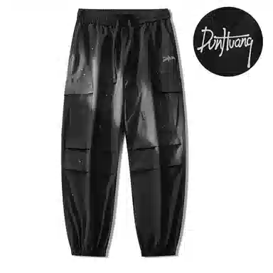 敦煌博物馆 美式复古纯色简约多口袋宽松束脚户外机能伞兵休闲工装裤 男女同款