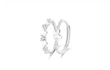 牧言 冷淡风气质甜美简约小众设计高级感 光面交织莫比乌斯素圈蝴蝶对戒可调节指环 合金 蝶恋戒指 男女同款情侣款