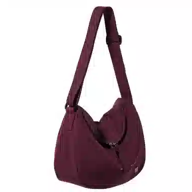 轻骑者 潮流大容量斜挎包女百搭初高中大学生党上课书包男款运动旅行休闲通勤轻便 织物 单肩包 男女同款情侣款 黑色/米白/酒红