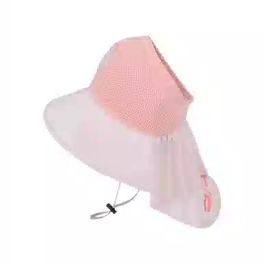 山一丸 帽子户外防紫外线遮阳大檐披肩空顶防晒 冰丝 渔夫帽 儿童款