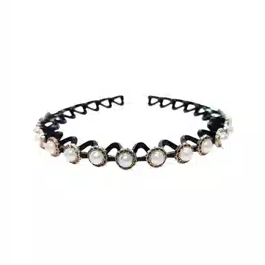 贯古今 刘海懒人纹理感编发波浪碎发整理器 亚克力 发箍 女款