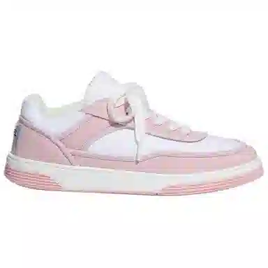CHANEL Low Top Sneakers Pink White