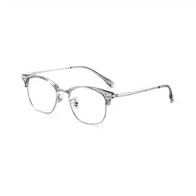 莫拉克 半框男款自动感光变色 合金 眉毛框/眉线框 防蓝光眼镜 男女同款情侣款