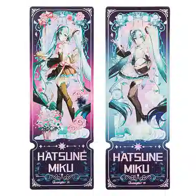 广博 初音未来 二次元周边 咕卡二次元谷子 吃谷 镭射书签 亚克力立牌